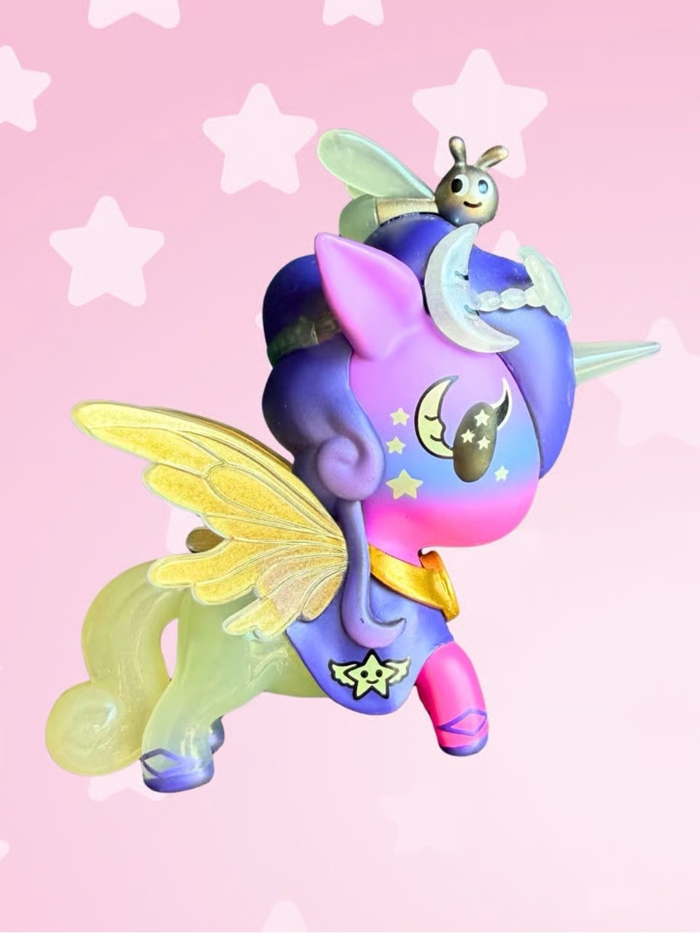 Tokidoki Purple & Pink Moon Fantasy Vinyl Glow in Dark Fairy Unicorno Figurine